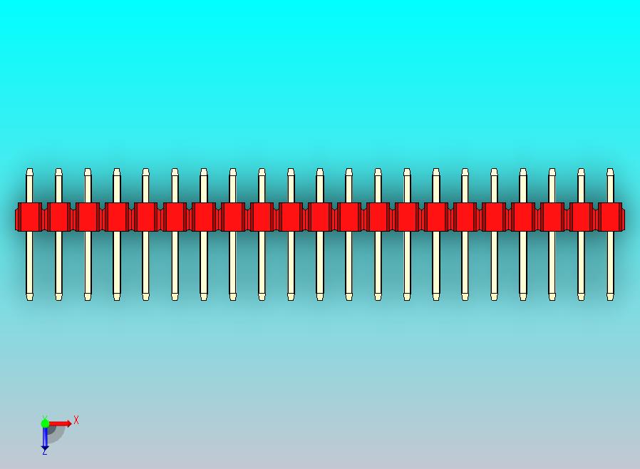 DS1021排针 红色 1x21p 100mil 类型1 版本1.0.zip