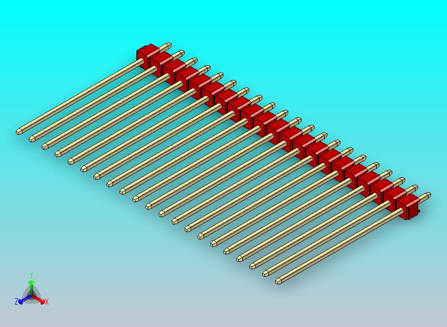 DS1021排针 红色 1x21页 100mil 类型43 版本1.0.zip