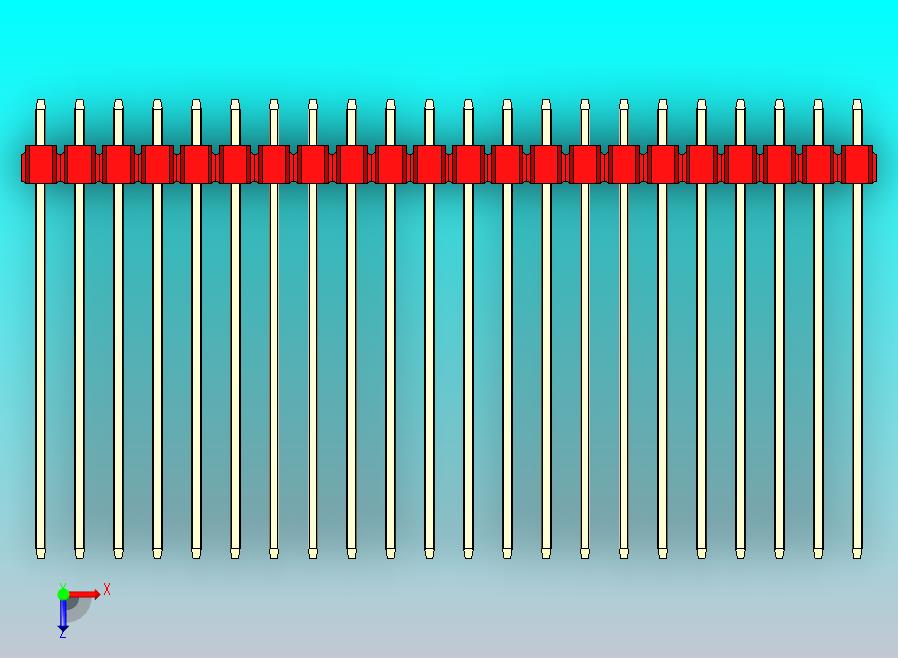 DS1021排针 红色 1x22p 100mil 类型43 版本1.0.zip