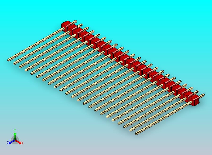 DS1021排针 红色 1x23p 100mil 类型43 版本1.0.zip