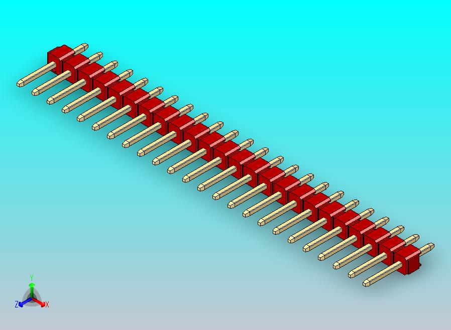 DS1021排针 红色 1x24p 100mil 类型1 版本1.0.zip