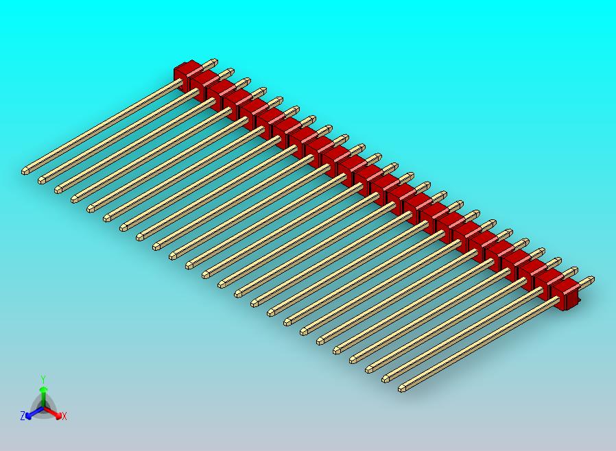 DS1021排针 红色 1x24p 100mil 类型43 版本1.0.zip