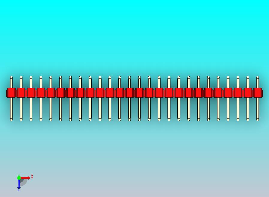 DS1021排针 红色 1x26p 100mil 类型1 版本1.0.zip