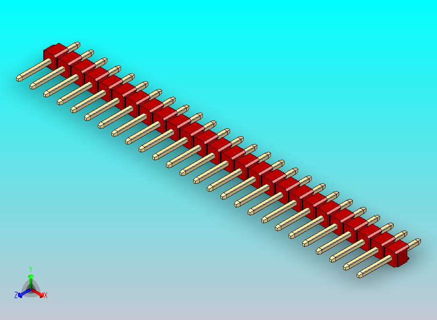 DS1021排针 红色 1x26p 100mil 类型1 版本1.0.zip