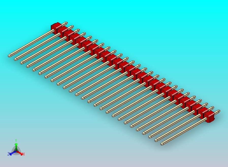 DS1021排针 红色 1x26p 100mil 类型19 版本1.0.zip