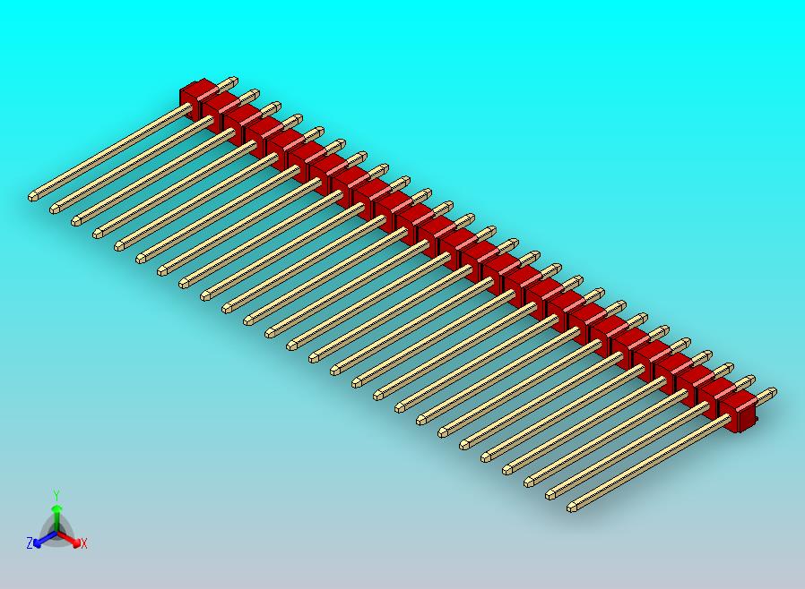 DS1021排针 红色 1x26p 100mil 类型19 版本1.0.zip