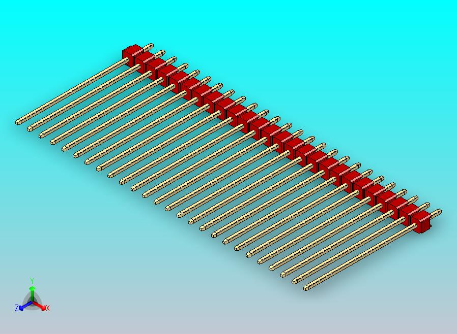 DS1021排针 红色 1x26p 100mil 类型43 版本1.0.zip