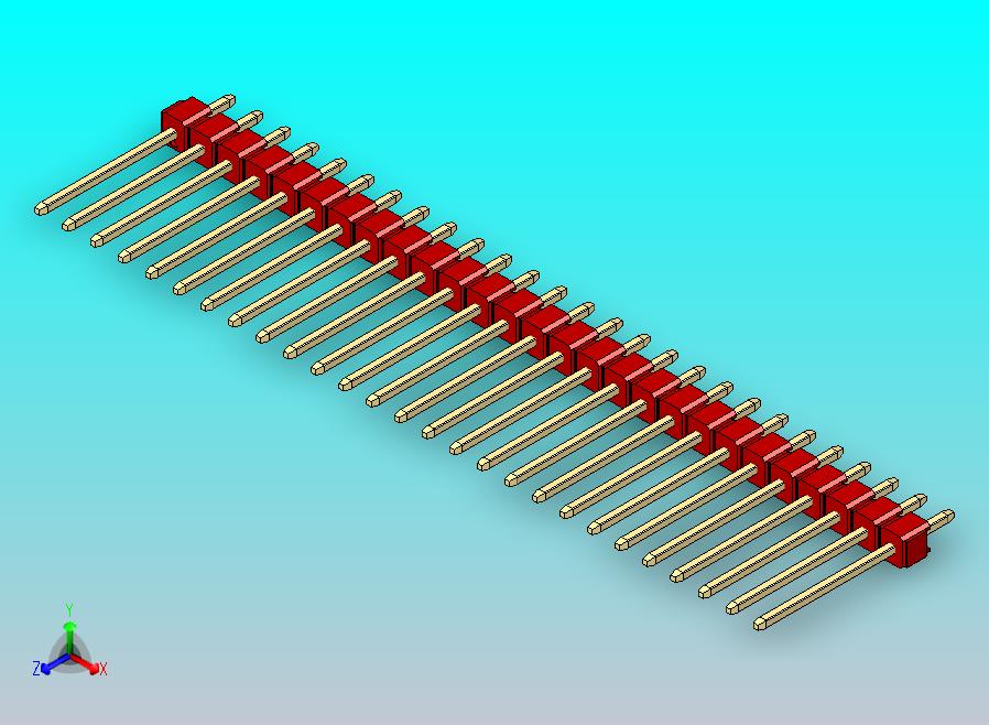 DS1021排针 红色 1x27p 100mil 类型5 版本1.0.zip