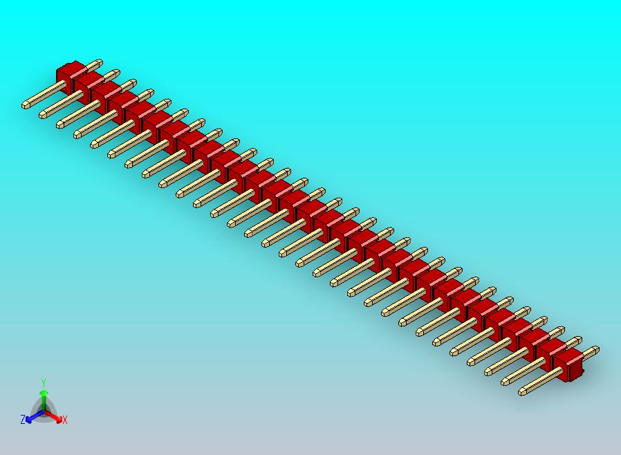 DS1021排针 红色 1x30P 100mil 类型1 版本1.0.zip