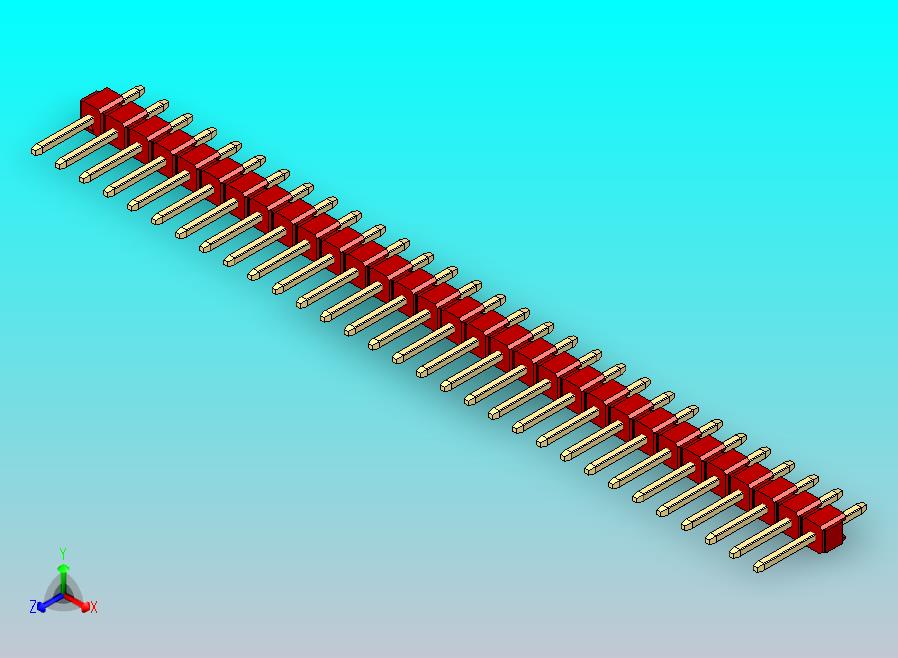 DS1021排针 红色 1x31p 100mil 类型1 版本1.0.zip