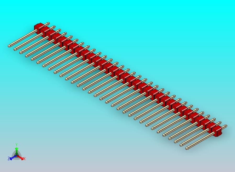 DS1021排针 红色 1x32P 100mil 类型5 版本1.0.zip