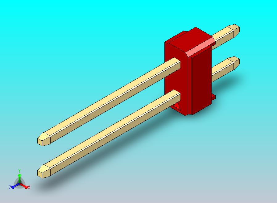 DS1021排针 红色 2x01p 100mil 类型5 版本1.0.zip