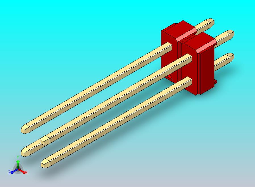 DS1021排针 红色 2x02p 100mil 类型19 版本1.0.zip