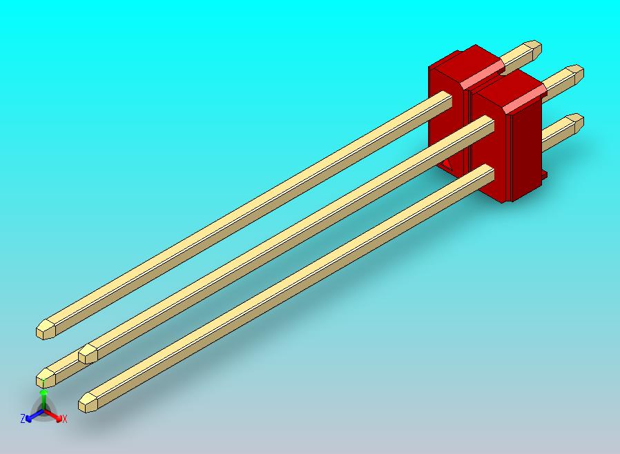 DS1021排针 红色 2x02p 100mil 类型43 版本1.0.zip