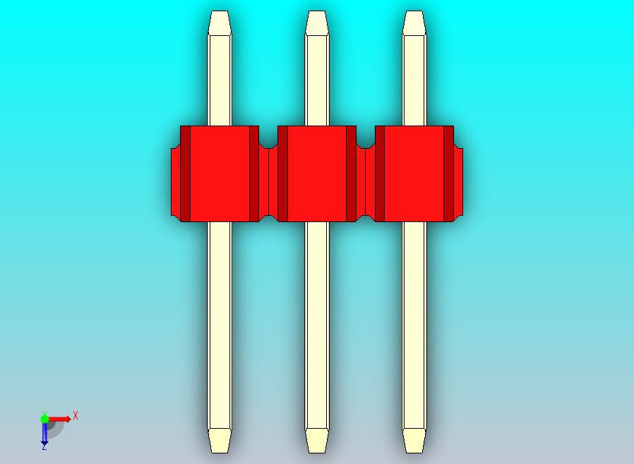 DS1021排针 红色 2x03p 100mil 类型1 版本1.0.zip