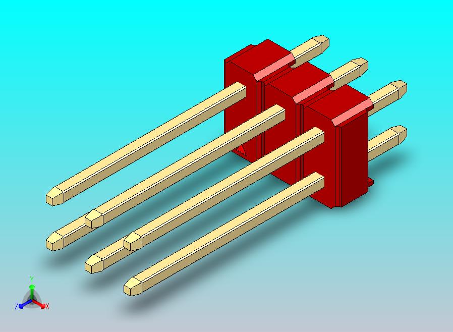 DS1021排针 红色 2x03p 100mil 类型5 版本1.0.zip