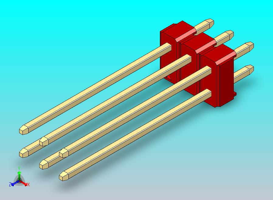 DS1021排针 红色 2x03p 100mil 类型19 版本1.0.zip