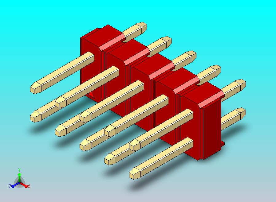 DS1021排针 红色 2x05p 100mil 类型1 版本1.0.zip