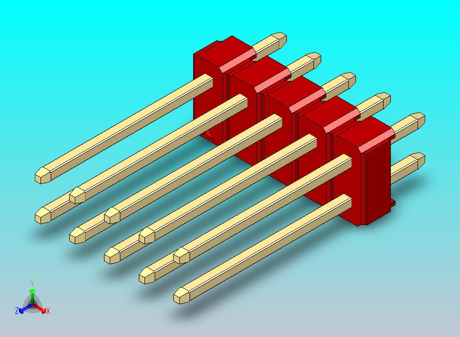 DS1021排针 红色 2x05p 100mil 类型5 版本1.0.zip