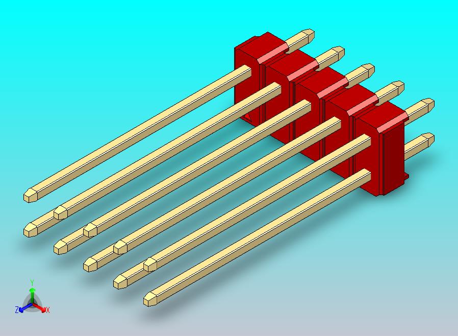 DS1021排针 红色 2x05p 100mil 类型19 版本1.0.zip