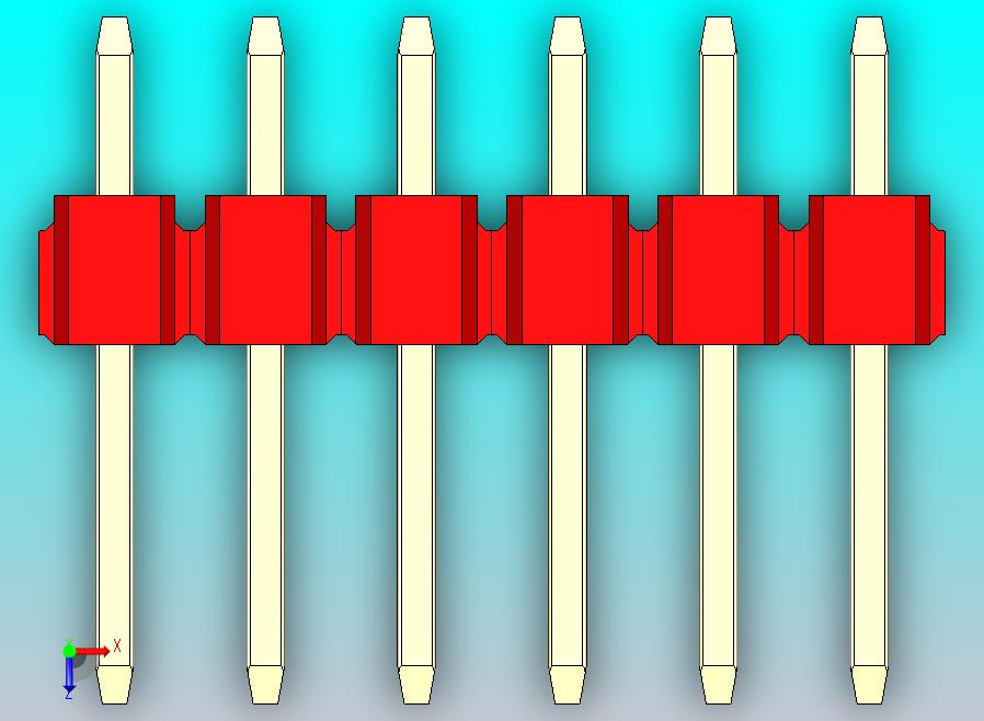 DS1021排针 红色 2x06p 100mil 类型1 版本1.0.zip