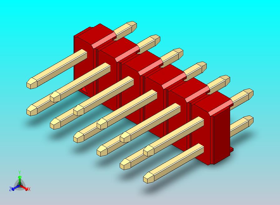 DS1021排针 红色 2x06p 100mil 类型1 版本1.0.zip