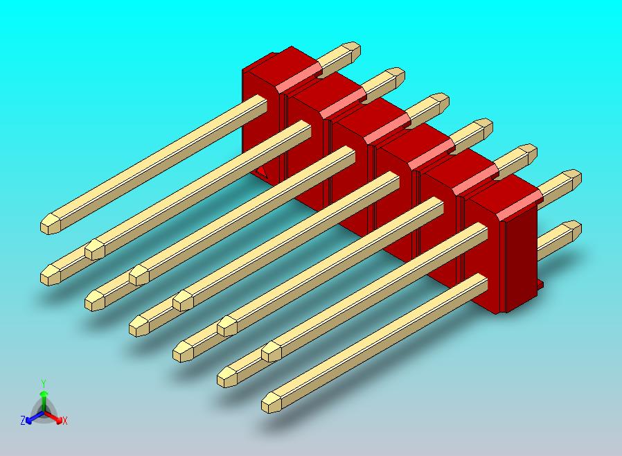 DS1021排针 红色 2x06p 100mil 类型5 版本1.0.zip