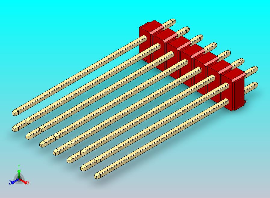 DS1021排针 红色 2x07p 100mil 类型43 版本1.0.zip