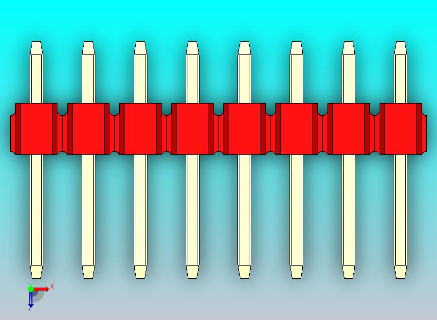 DS1021排针 红色 2x08p 100mil 类型1 版本1.0.zip