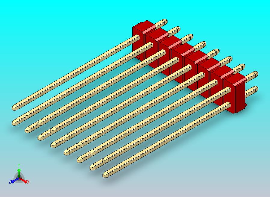 DS1021排针 红色 2x08p 100mil 类型43 版本1.0.zip