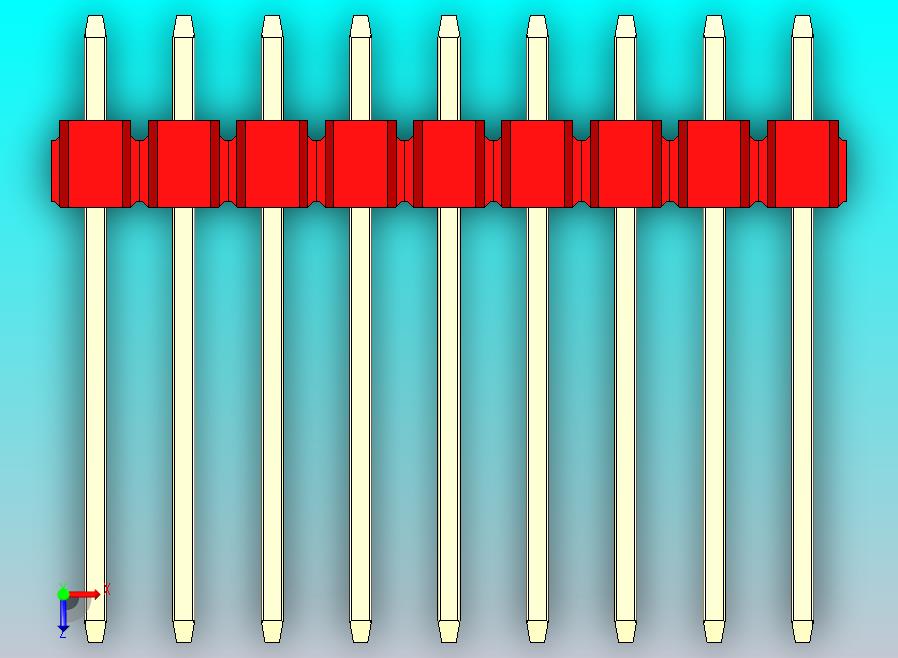 DS1021排针 红色 2x09p 100mil 类型5 版本1.0.zip