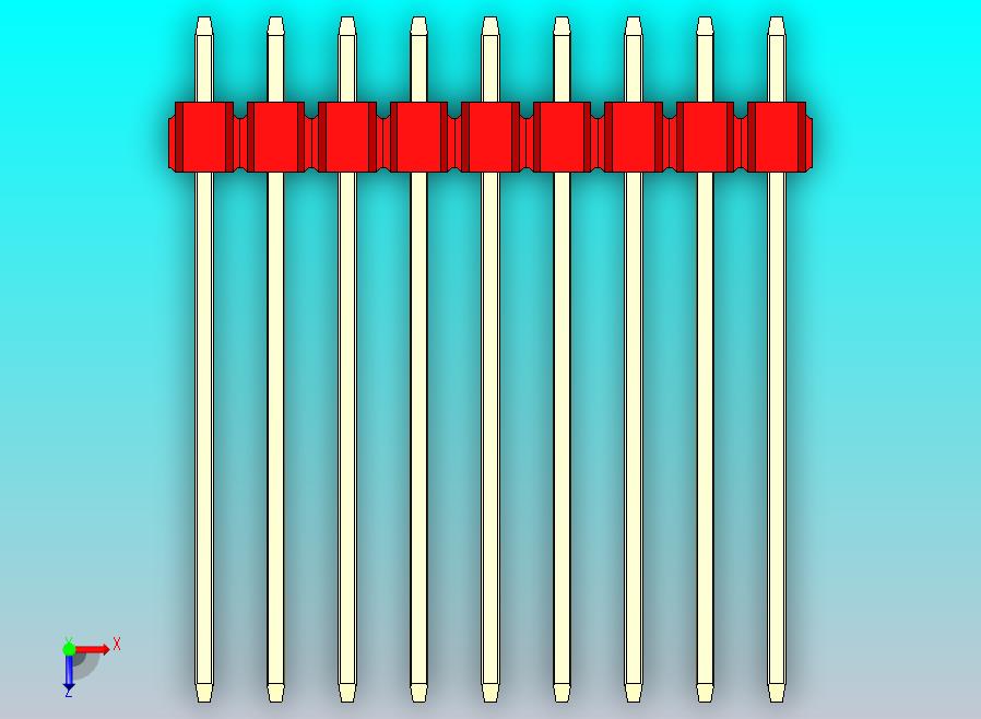 DS1021排针 红色 2x09p 100mil 类型19 版本1.0.zip