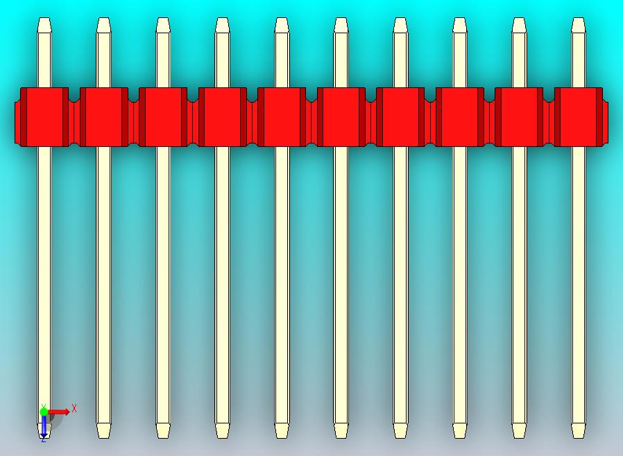 DS1021排针 红色 2x10p 100mil 类型5 版本1.0.zip