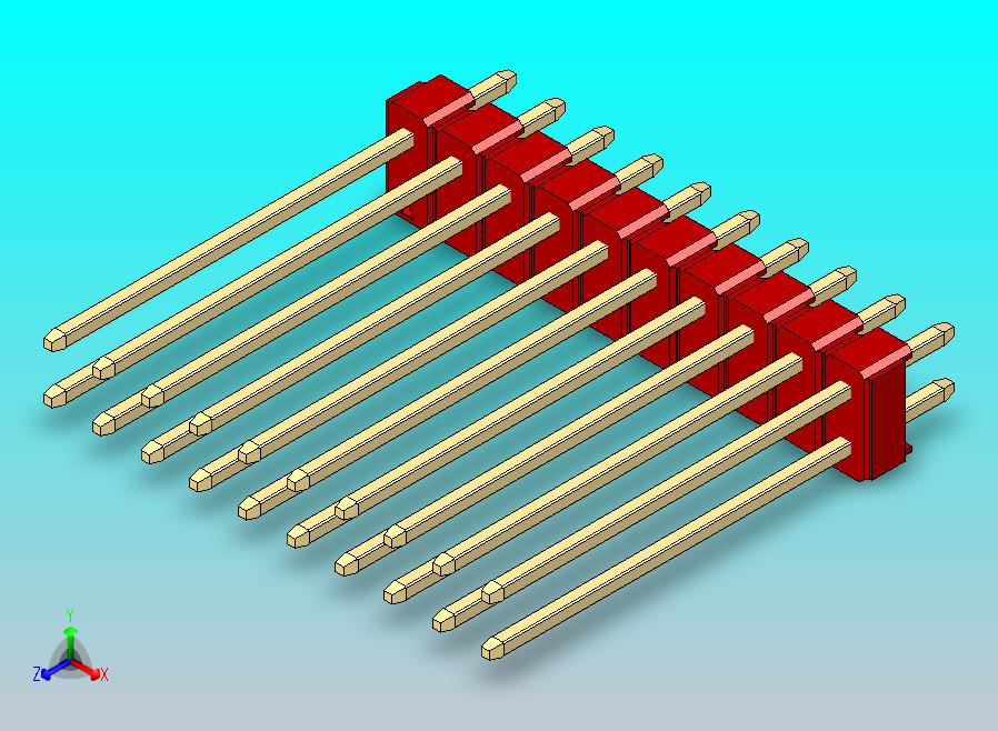 DS1021排针 红色 2x10p 100mil 类型19 版本1.0.zip