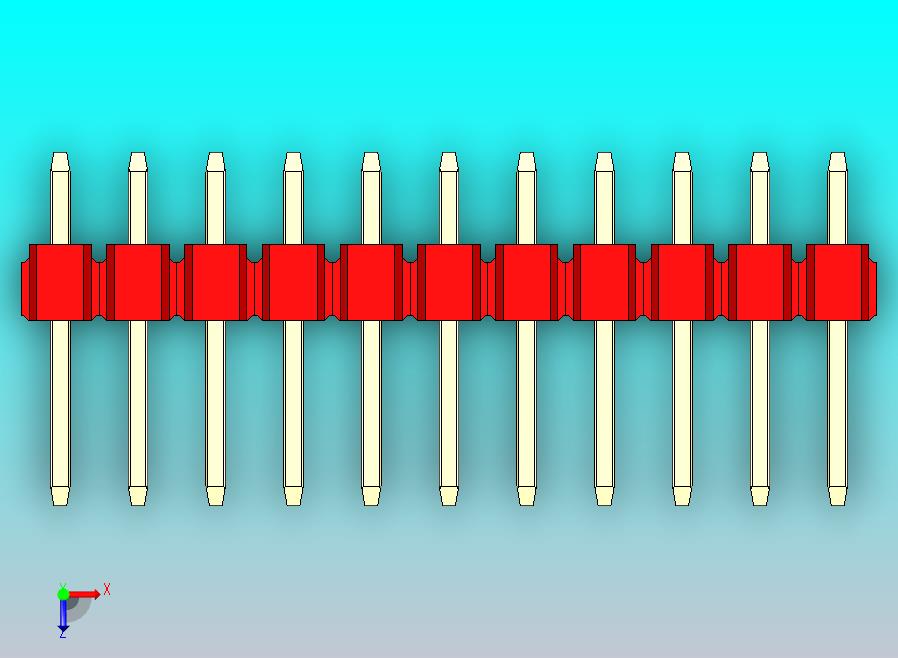 DS1021排针 红色 2x11p 100mil 类型1 版本1.0.zip