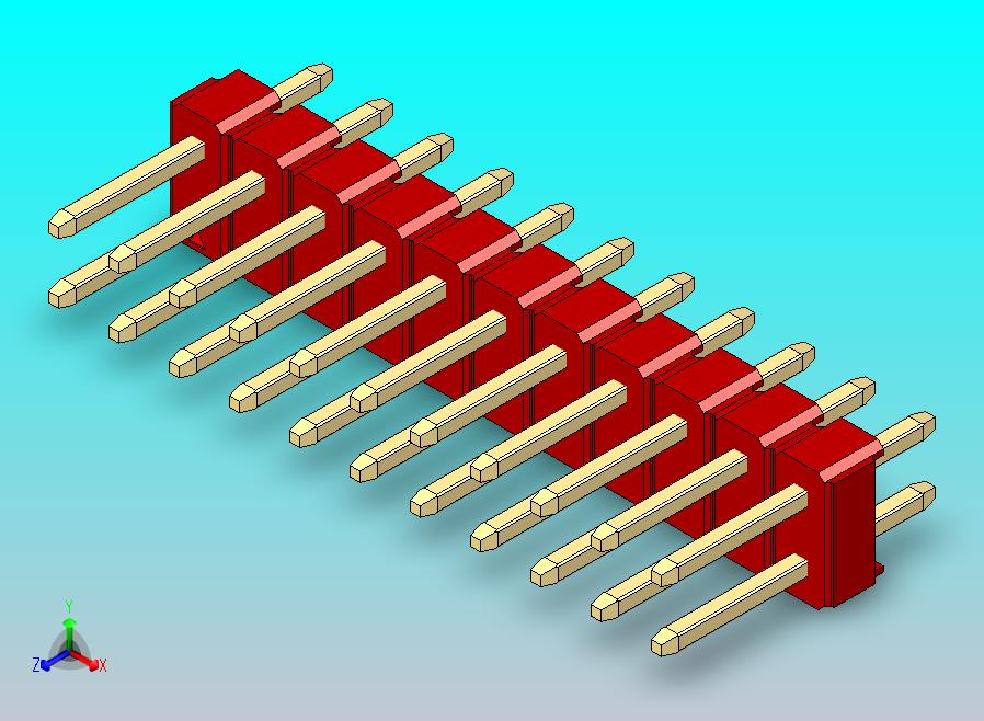 DS1021排针 红色 2x11p 100mil 类型1 版本1.0.zip