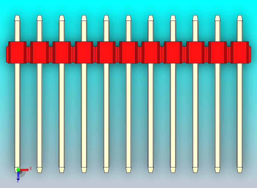 DS1021排针 红色 2x11p 100mil 类型5 版本1.0.zip