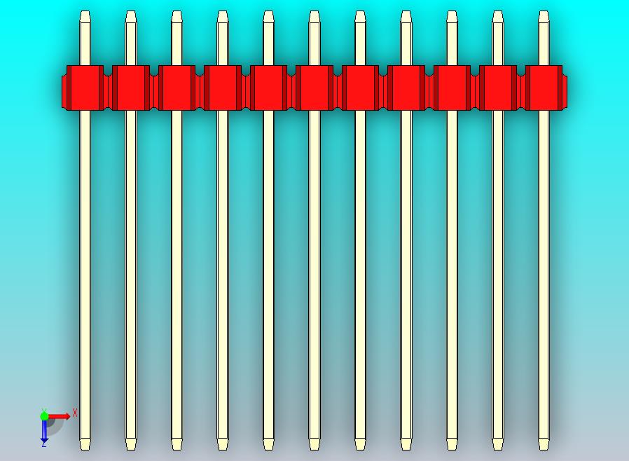 DS1021排针 红色 2x11p 100mil 类型19 版本1.0.zip
