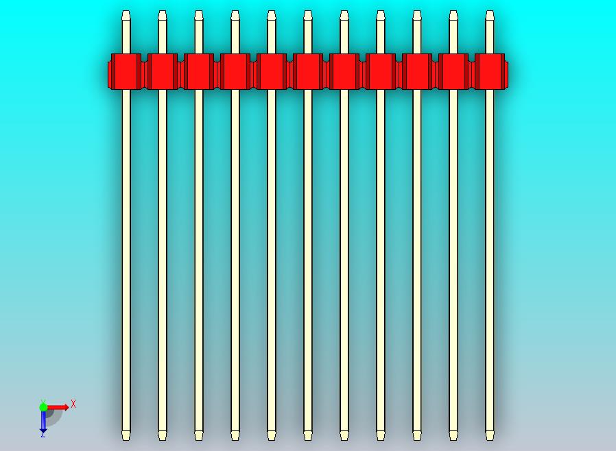 DS1021排针 红色 2x11p 100mil 类型43 版本1.0.zip