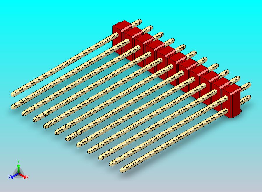 DS1021排针 红色 2x11p 100mil 类型43 版本1.0.zip