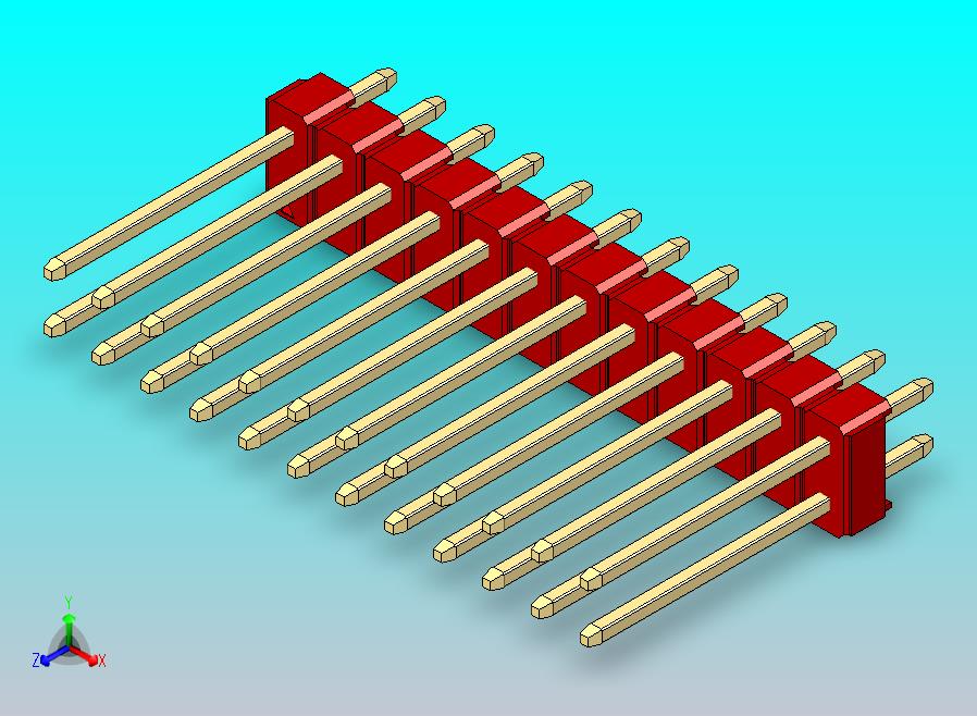 DS1021排针 红色 2x12p 100mil 类型5 版本1.0.zip