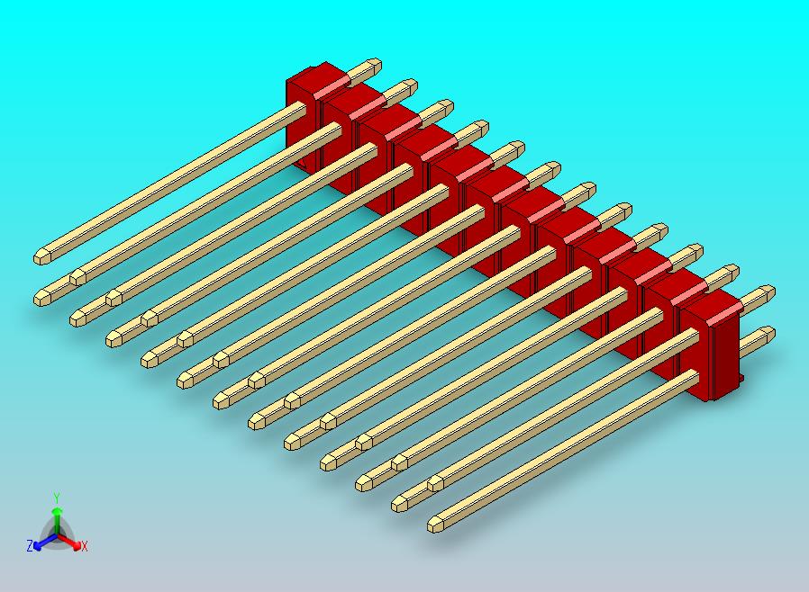 DS1021排针 红色 2x12p 100mil 类型19 版本1.0.zip