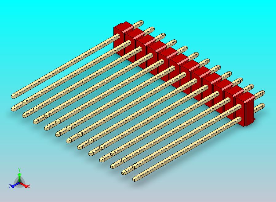 DS1021排针 红色 2x12p 100mil 类型43 版本1.0.zip