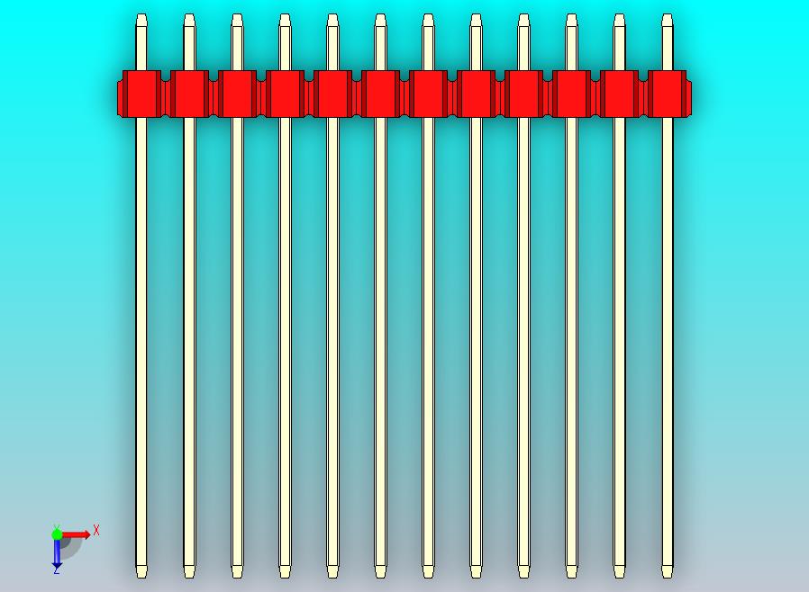 DS1021排针 红色 2x12p 100mil 类型43 版本1.0.zip