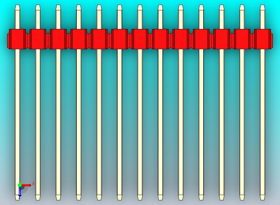 DS1021排针 红色 2x13p 100mil 类型19 版本1.0.zip