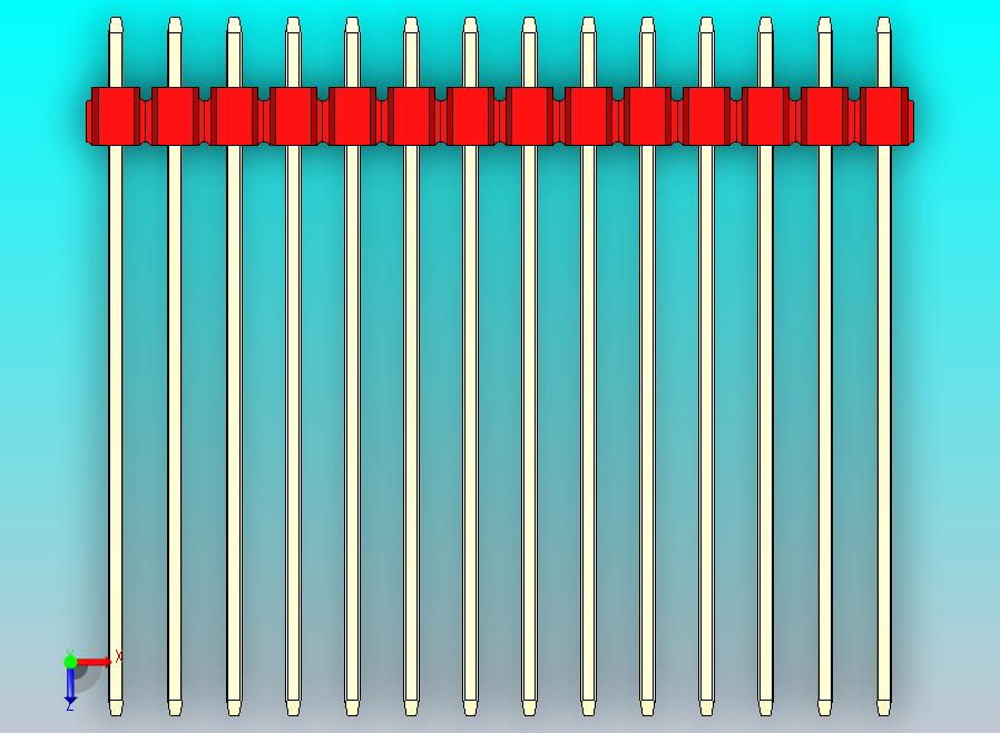 DS1021排针 红色 2x14p 100mil 类型43 版本1.0.zip