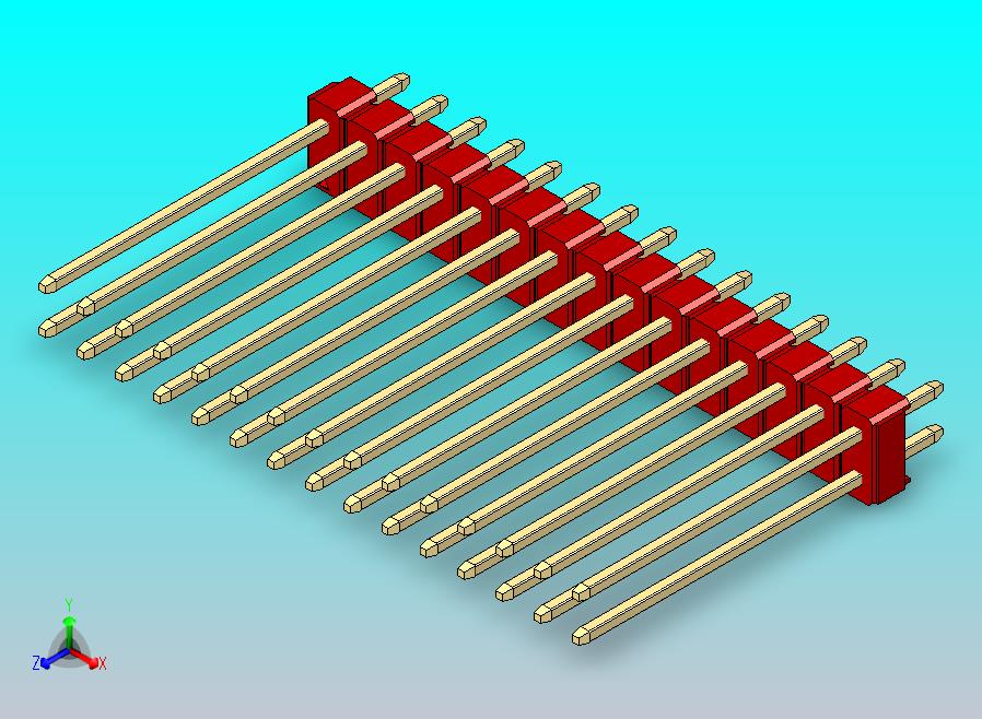 DS1021排针 红色 2x15p 100mil 类型19 版本1.0.zip