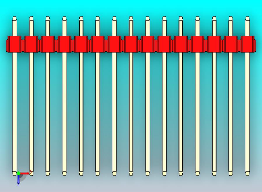 DS1021排针 红色 2x15p 100mil 类型19 版本1.0.zip