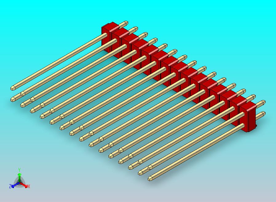 DS1021排针 红色 2x15p 100mil 类型43 版本1.0.zip
