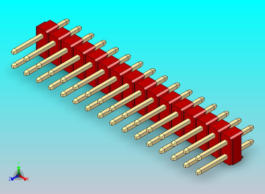 DS1021排针 红色 2x16引脚 100mil 类型1 版本1.0.zip